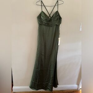 Chic Strapless Green Dress